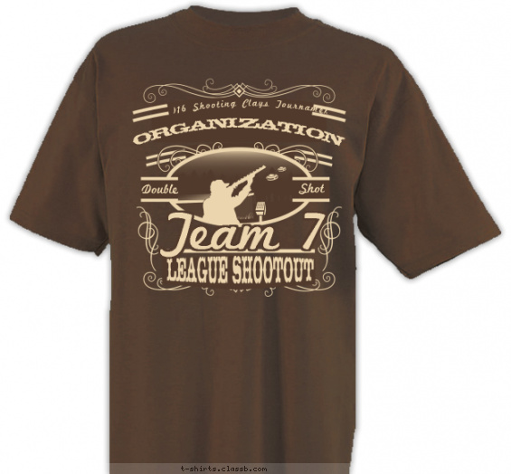 sporting-clay t-shirt design with 1 ink color - #SP6028