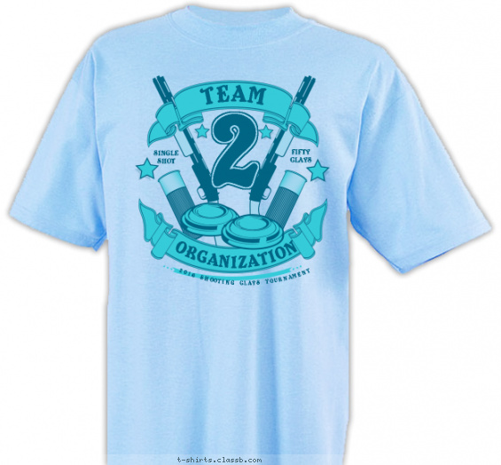 sporting-clay t-shirt design with 2 ink colors - #SP6029