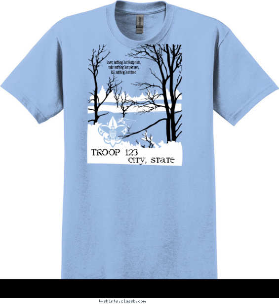 troop t-shirt design with 2 ink colors - #SP605