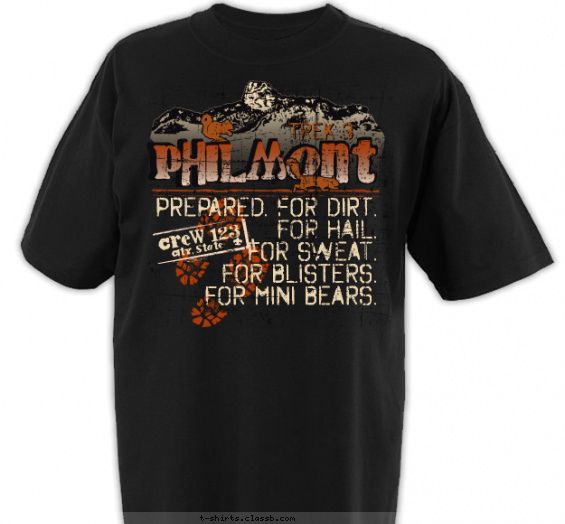 philmont t-shirt design with 2 ink colors - #SP6051