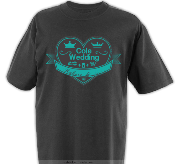 weddings t-shirt design with 1 ink color - #SP6062