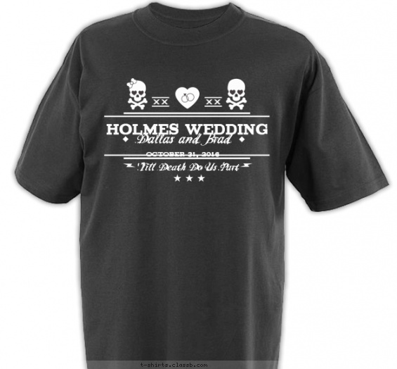 weddings t-shirt design with 1 ink color - #SP6065
