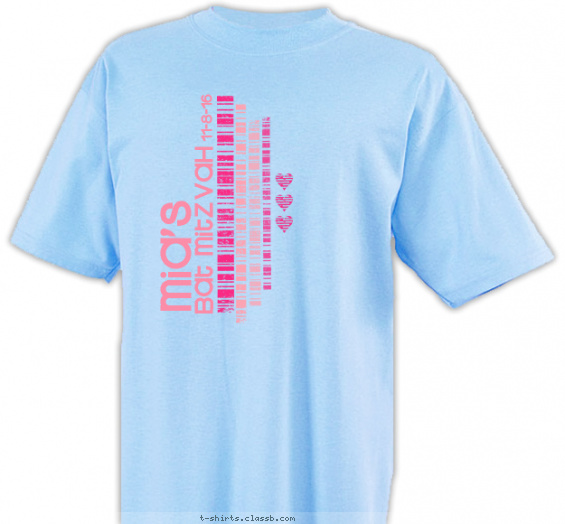 bat-mitzvah t-shirt design with 2 ink colors - #SP6067