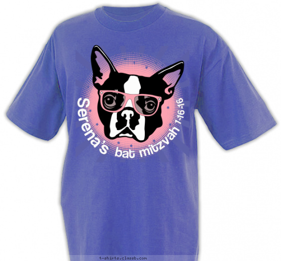 bat-mitzvah t-shirt design with 3 ink colors - #SP6073
