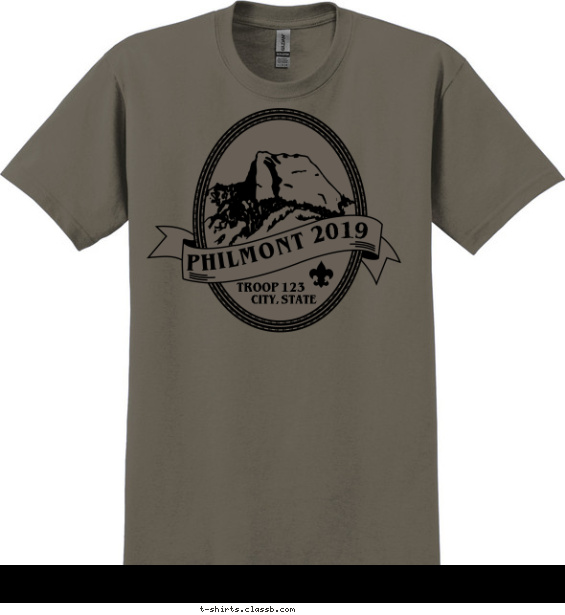 philmont t-shirt design with 1 ink color - #SP608