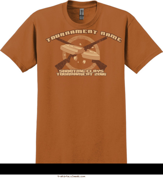 sporting-clay t-shirt design with 2 ink colors - #SP6101