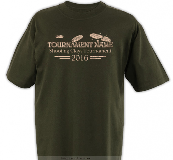 sporting-clay t-shirt design with 1 ink color - #SP6102