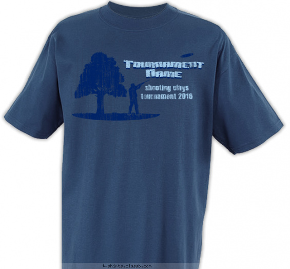 sporting-clay t-shirt design with 2 ink colors - #SP6104