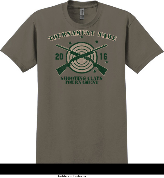sporting-clay t-shirt design with 2 ink colors - #SP6105
