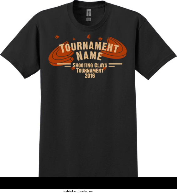 sporting-clay t-shirt design with 2 ink colors - #SP6106