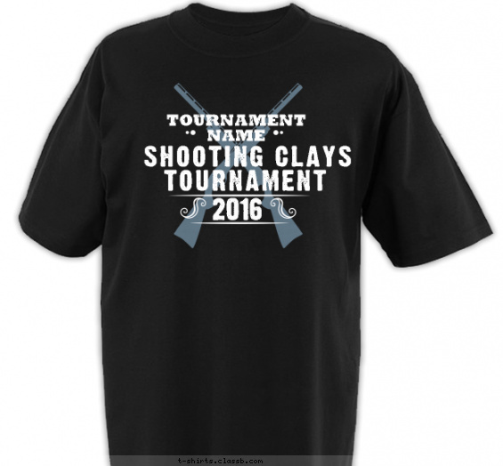 sporting-clay t-shirt design with 2 ink colors - #SP6107