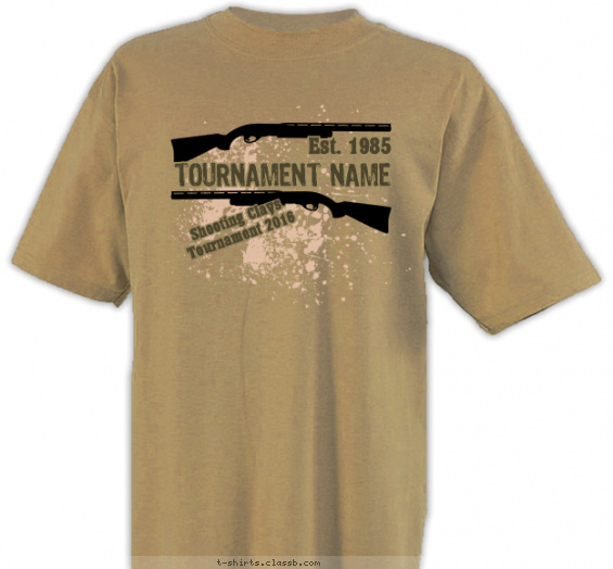 sporting-clay t-shirt design with 3 ink colors - #SP6109