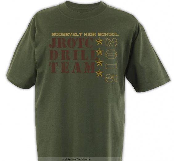 jrotc t-shirt design with 2 ink colors - #SP6146