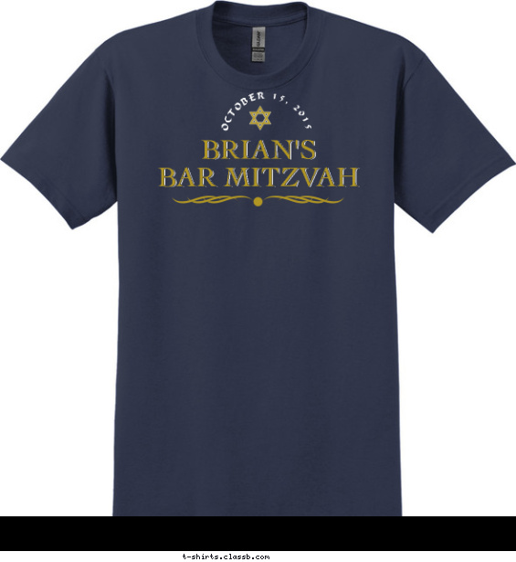 bar-mitzvah t-shirt design with 2 ink colors - #SP6230