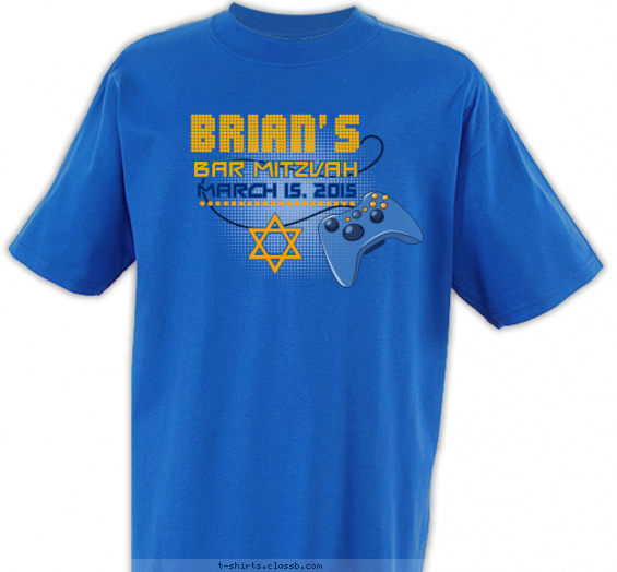 bar-mitzvah t-shirt design with 3 ink colors - #SP6231