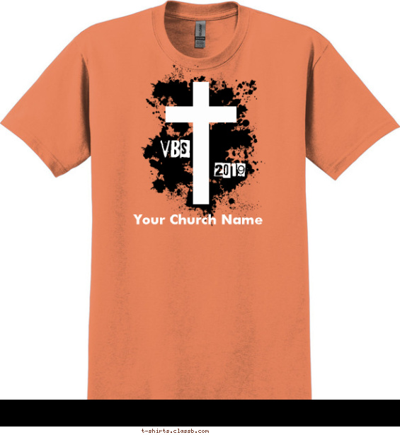 christian-church t-shirt design with 2 ink colors - #SP6244