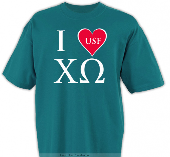 chi-omega t-shirt design with 2 ink colors - #SP6261