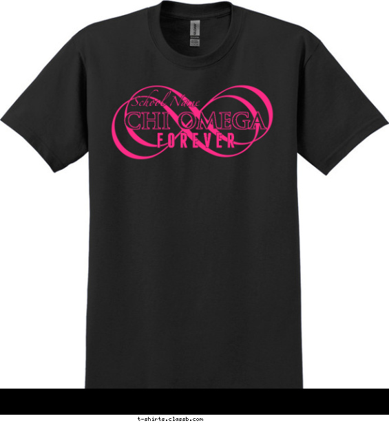 chi-omega t-shirt design with 1 ink color - #SP6262
