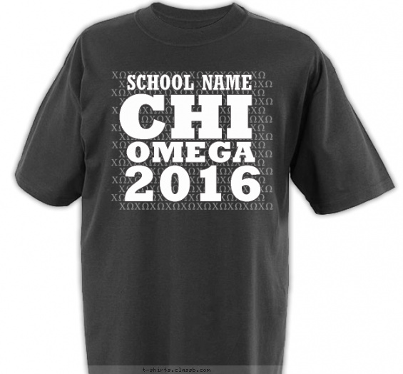 chi-omega-t-shirts t-shirt design with 1 ink color - #SP6263