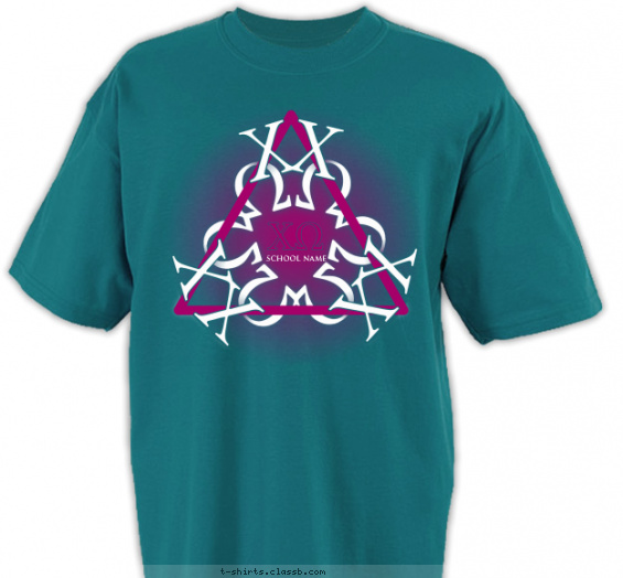chi-omega t-shirt design with 2 ink colors - #SP6267
