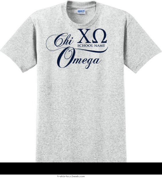chi-omega t-shirt design with 1 ink color - #SP6270