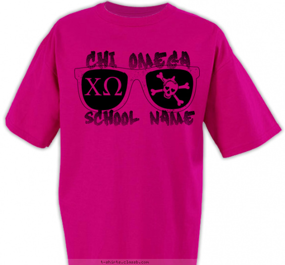 chi-omega-t-shirts t-shirt design with 1 ink color - #SP6271