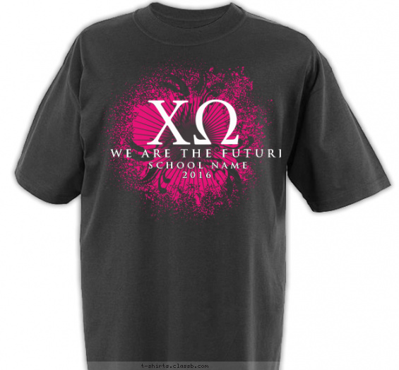 chi-omega t-shirt design with 2 ink colors - #SP6272