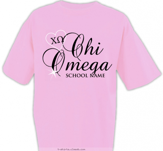 chi-omega-t-shirts t-shirt design with 2 ink colors - #SP6278
