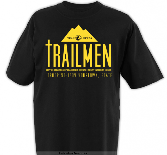trail-life-usa t-shirt design with 1 ink color - #SP6335