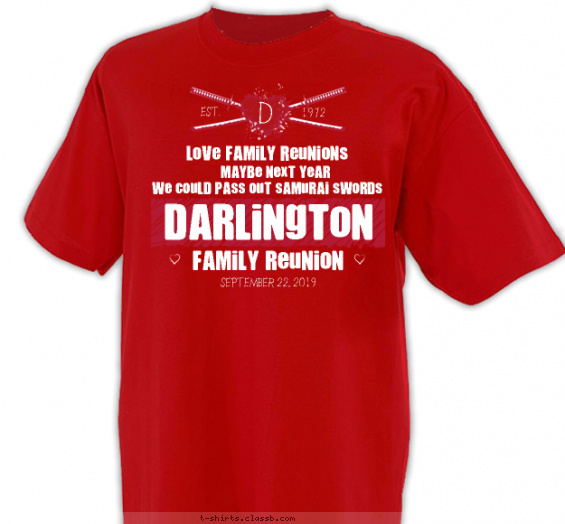 family-reunion t-shirt design with 2 ink colors - #SP6380