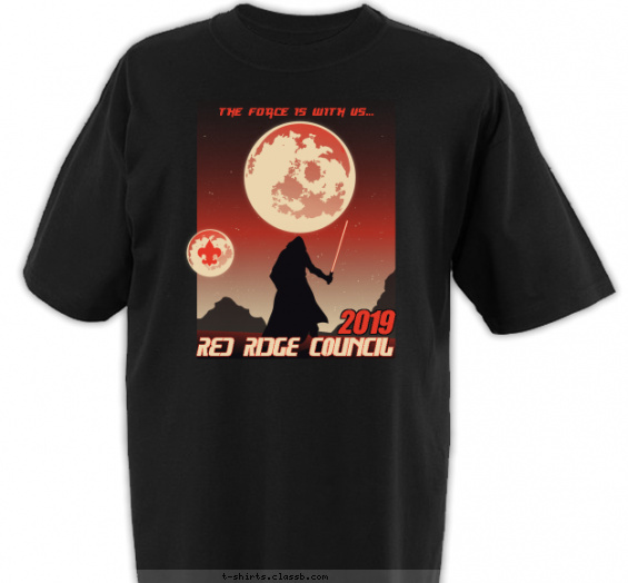 boy-scout-space-themed-camp t-shirt design with 2 ink colors - #SP6445