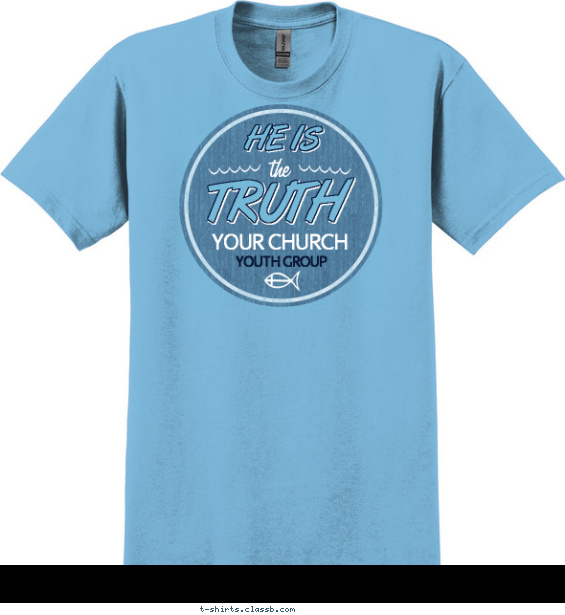 church-youth-group t-shirt design with 2 ink colors - #SP6461