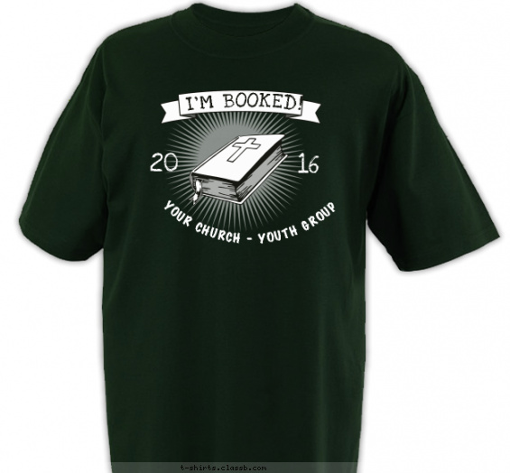 church-youth-group t-shirt design with 1 ink color - #SP6468