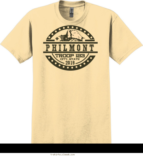 philmont t-shirt design with 1 ink color - #SP6491