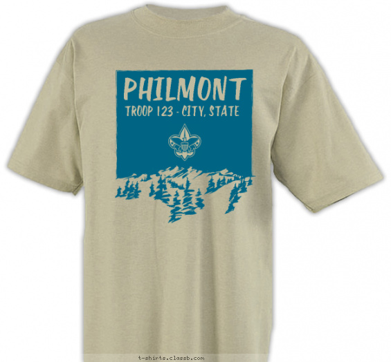 philmont t-shirt design with 1 ink color - #SP6492