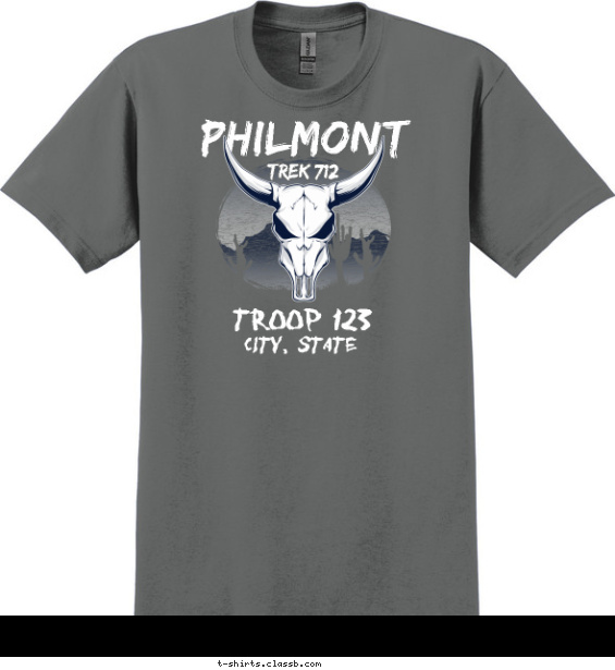 philmont t-shirt design with 2 ink colors - #SP6496
