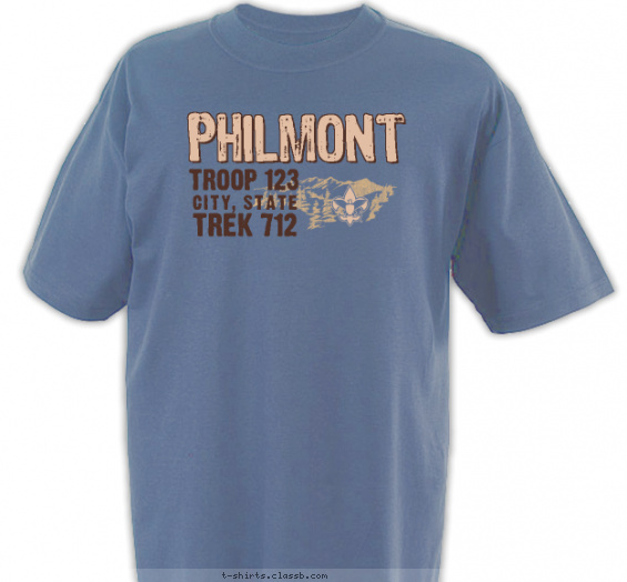 philmont t-shirt design with 2 ink colors - #SP6499