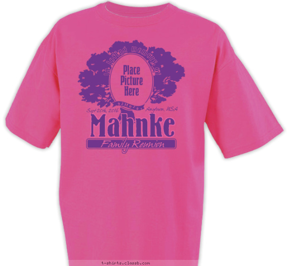 family-reunion t-shirt design with 1 ink color - #SP6507