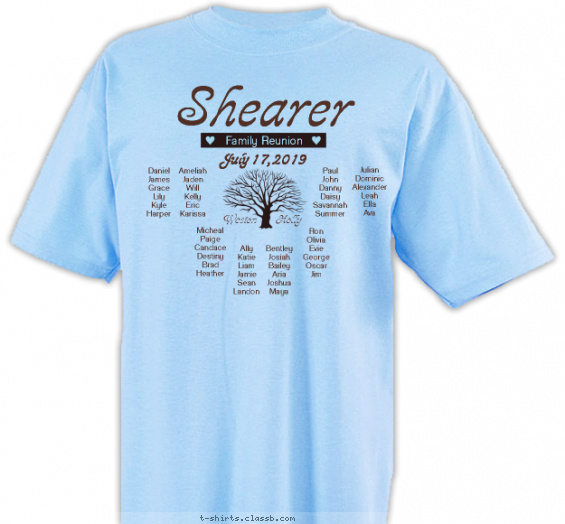 family-reunion t-shirt design with 1 ink color - #SP6585