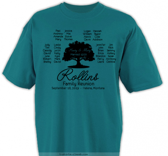 family-reunion t-shirt design with 1 ink color - #SP6586