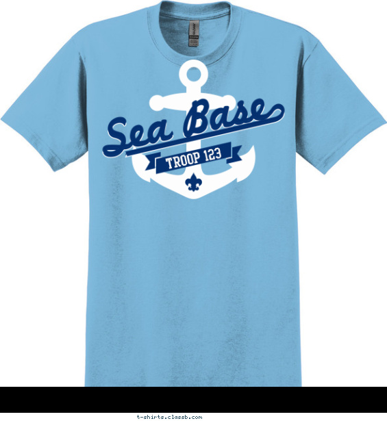 florida-sea-base t-shirt design with 2 ink colors - #SP6617