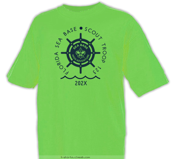 florida-sea-base t-shirt design with 1 ink color - #SP6619