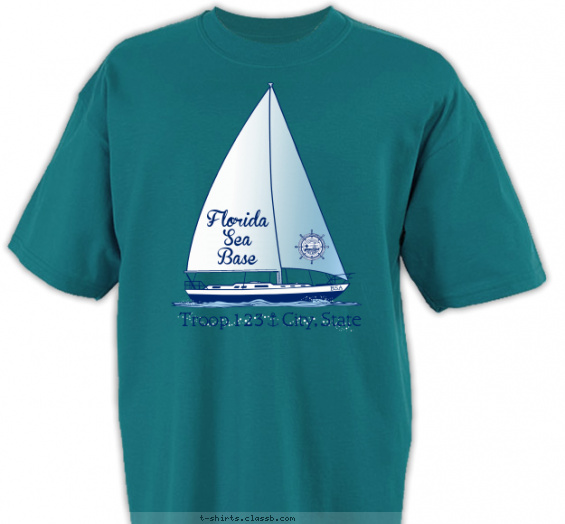 florida-sea-base t-shirt design with 3 ink colors - #SP6647