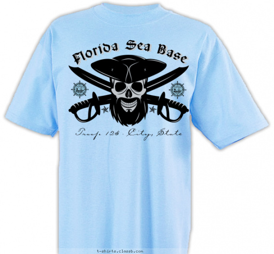 florida-sea-base t-shirt design with 2 ink colors - #SP6649