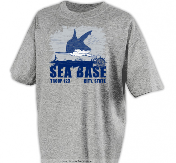 florida-sea-base t-shirt design with 3 ink colors - #SP6656