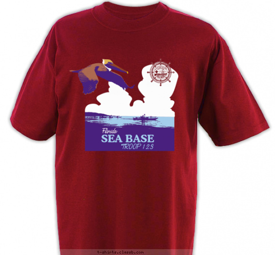 florida-sea-base t-shirt design with 5 ink colors - #SP6658