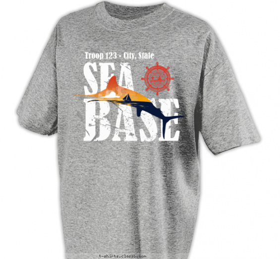 florida-sea-base t-shirt design with 4 ink colors - #SP6659
