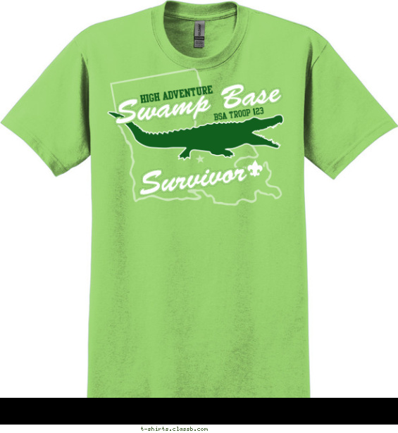 swamp-base t-shirt design with 2 ink colors - #SP6667