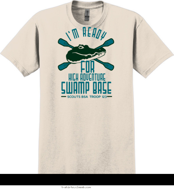 swamp-base t-shirt design with 2 ink colors - #SP6668