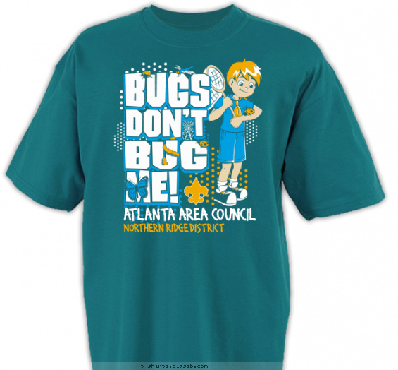 cub-scout-insect-themed-camp t-shirt design with 4 ink colors - #SP6716